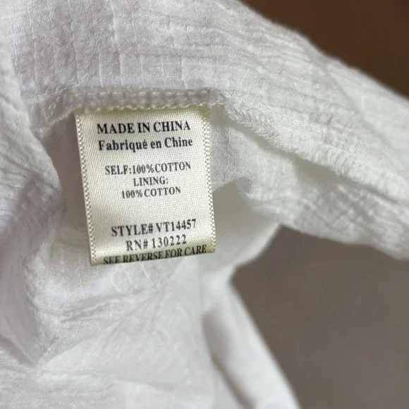 Flowy Cropped Babydoll Cotton Tank Top - Picture 4 of 5